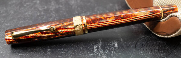 Omas Paragon Arco Brown Celluloid Fountain Pen - Image 3