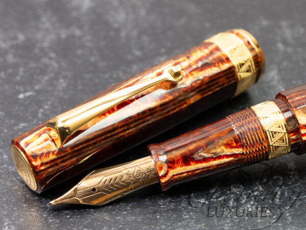 Omas Paragon Arco Brown Celluloid Fountain Pen