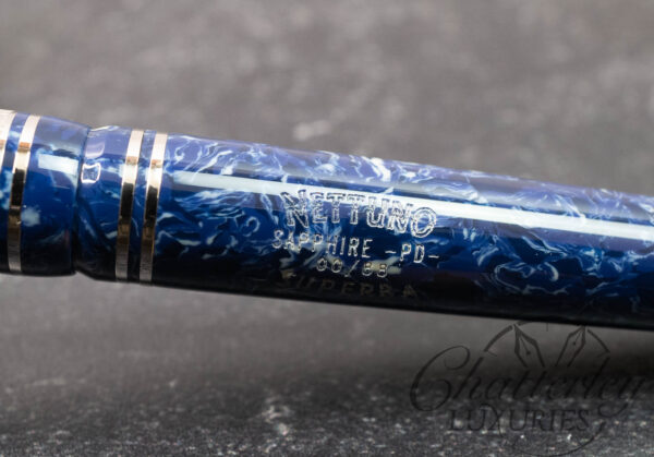 Nettuno Superba Sapphire Celluloid Limited Edition Fountain Pen - Image 3