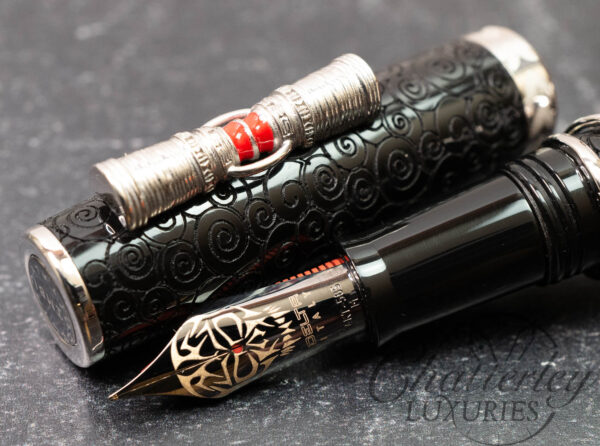 Delta Simbu Indigenous People Collection 2025 "Dancing Skeletons" Black and Silver Limited Edition Fountain Pen - Image 15