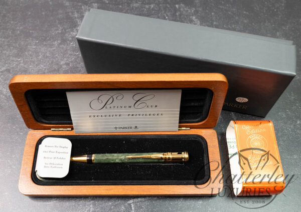 Parker Duofold International Platinum Club Jade Ballpoint