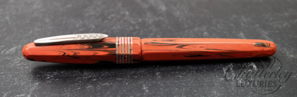 Stipula Chatterley Faceted Etruria Orange / Black Ebonite Limited Edition Fountain Pen - Image 2