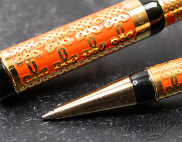 Vatican Museum "Causarum cognitio" Orange Fountain Pen and Ballpoint Set - Image 3