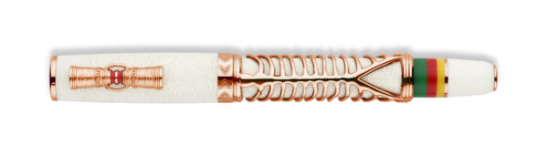 Delta Simbu Indigenous People Collection 2025 "Dancing Skeletons" White and Rose Gold Limited Edition Fountain Pen - Image 3