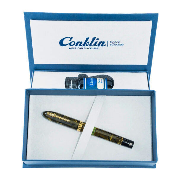 Conklin Nozac Saft Green Celluloid Limited Edition Fountain Pen - Image 2