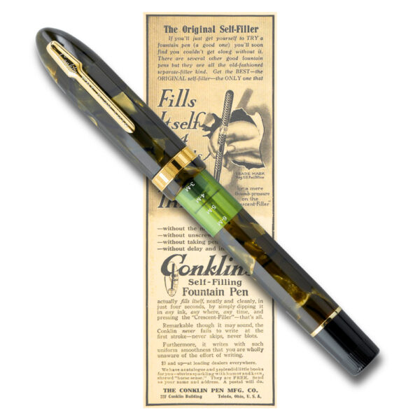Conklin Nozac Saft Green Celluloid Limited Edition Fountain Pen - Image 11