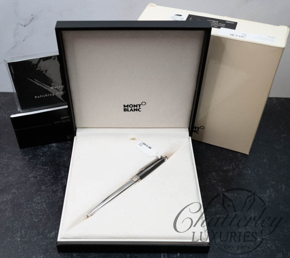 Montblanc Meisterstück Solitaire Silver Fibre Guilloche Ballpoint Pen
