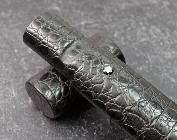 Montblanc Crocodile Black Leather 1 Pen Case - Image 2