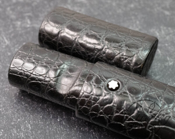 Montblanc Crocodile Black Leather 1 Pen Case - Image 3