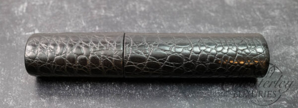Montblanc Crocodile Black Leather 1 Pen Case - Image 4