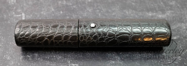 Montblanc Crocodile Black Leather 1 Pen Case