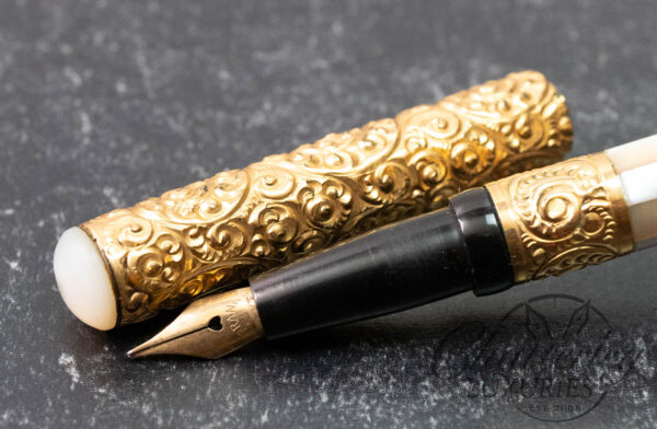 Century Pen Company Mother of Pearl Repoussé Fountain Pen