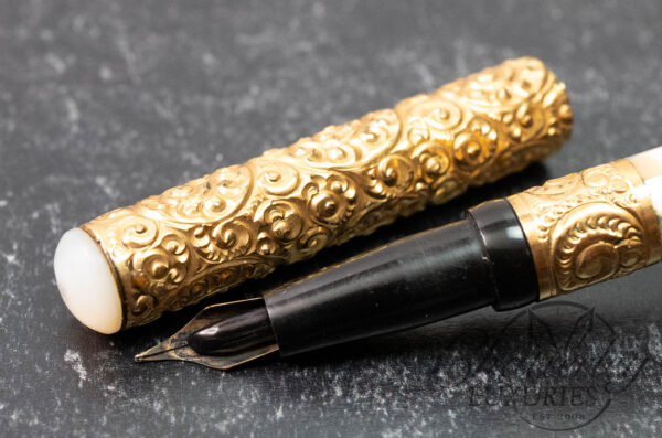 Century Pen Company Mother of Pearl Repoussé Fountain Pen - Image 3