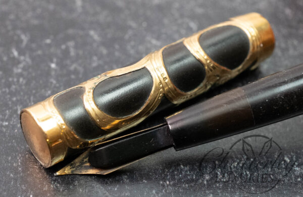 A. A. Waterman & Co. Gold Filigree Overlay BHR Fountain Pen - Image 3