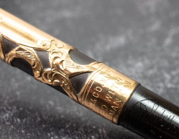 A. A. Waterman & Co. Gold Filigree Overlay BHR Fountain Pen - Image 6
