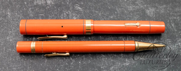 Conklin Endura Oversize Orange Fountain Pen and Mechanical Pencil Set - Image 2