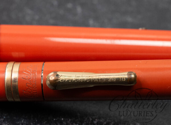 Conklin Endura Oversize Orange Fountain Pen and Mechanical Pencil Set - Image 8