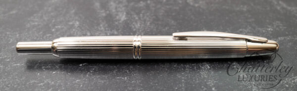 Pilot Vanishing Point Silver Stripe Rhodium Trim Fountain Pen - Image 3