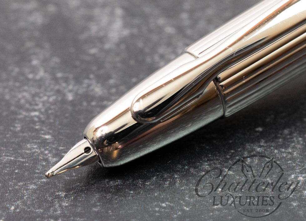 Pilot Vanishing Point Silver Stripe Rhodium Trim Fountain Pen