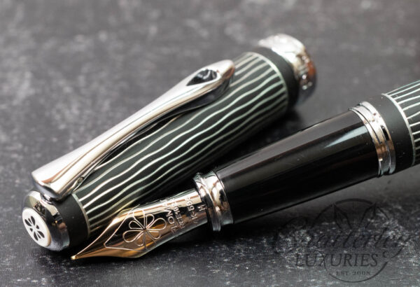 Diplomat Excellence Guilloche Black Wave pattern Fountain Pen