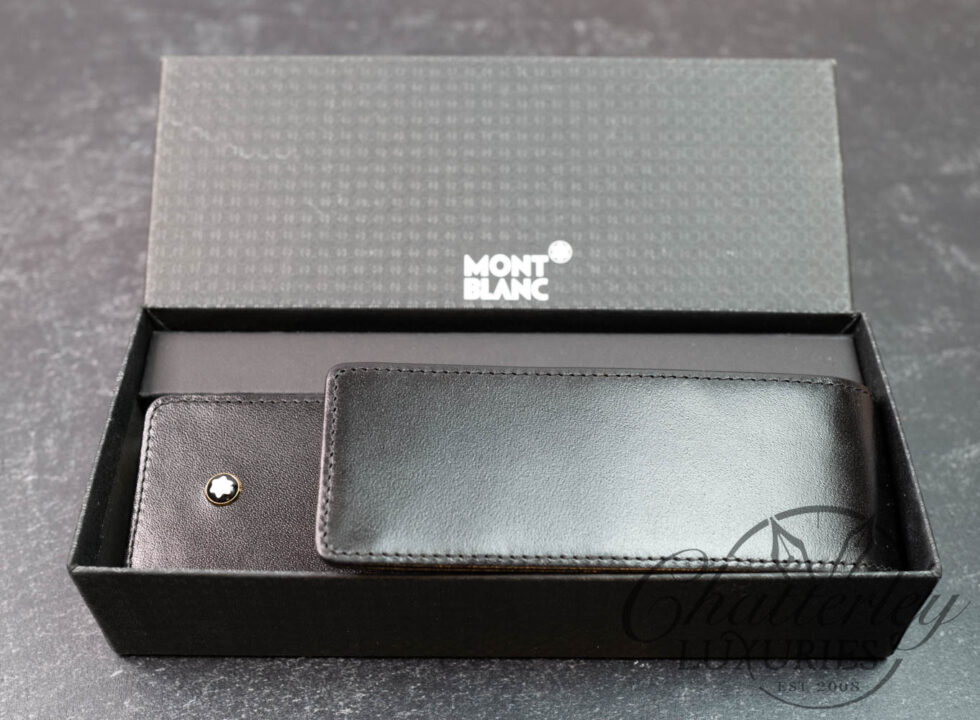 Montblanc Meisterstuck Siena Pouch Black 2 Pen Leather Case