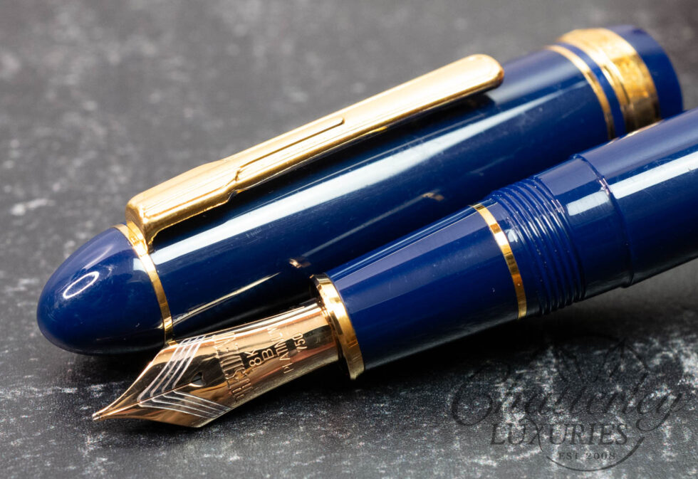 Platinum President Blue and Gold Fountain Pen