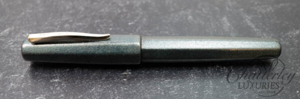 Danitrio Urushi Ishimeji-Nuri Blue on Hakkaku (Octagon) with Gold Clip Fountain Pen - Image 2