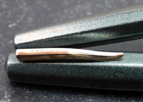 Danitrio Urushi Ishimeji-Nuri Blue on Hakkaku (Octagon) with Gold Clip Fountain Pen - Image 4