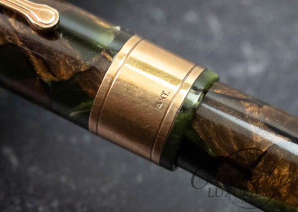 Waterman 94 Vintage Moss Agate with Keyhole Nib Fountain Pen - Image 7