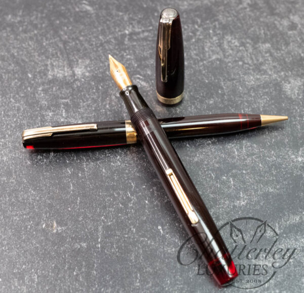 Waterman Hundred Year Red Fountain Pen and Mechanical Pencil Set - Image 3