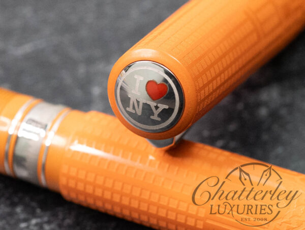 Armando Simoni Club "I Love NY" Chrysler Building Orange Ebonite Fountain Pen - Image 3