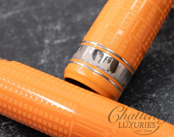 Armando Simoni Club "I Love NY" Chrysler Building Orange Ebonite Fountain Pen - Image 5
