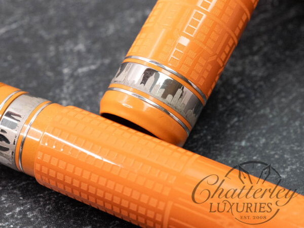 Armando Simoni Club "I Love NY" Chrysler Building Orange Ebonite Fountain Pen - Image 6