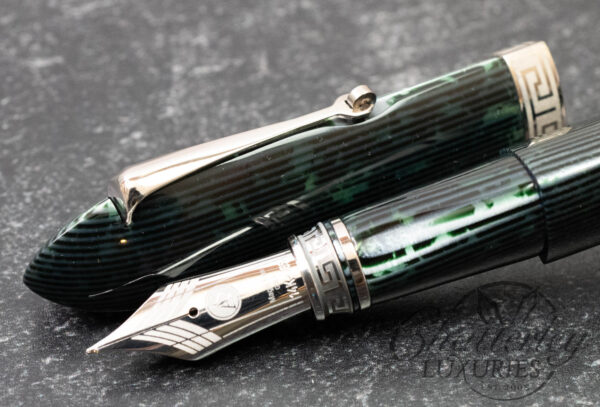 Armando Simoni Club Triangolo Arco Verde Rhodium Trim Fountain Pen