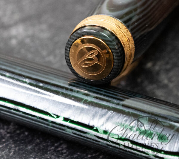 Bexley Golden Age "Waves" Arco Green Gold Trim Limited Edition Fountain Pen - Image 5