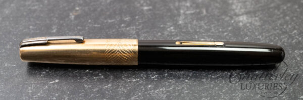 Waterman Taperite Black and Gold Fill Cap Fountain Pen - Image 2