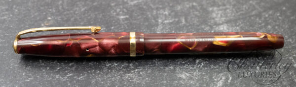 Conway Stewart Model 12 Red Marble Fountain Pen - Image 2