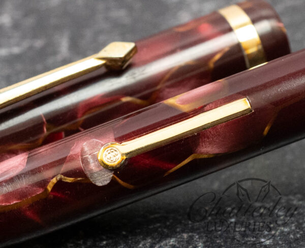 Conway Stewart Model 12 Red Marble Fountain Pen - Image 3
