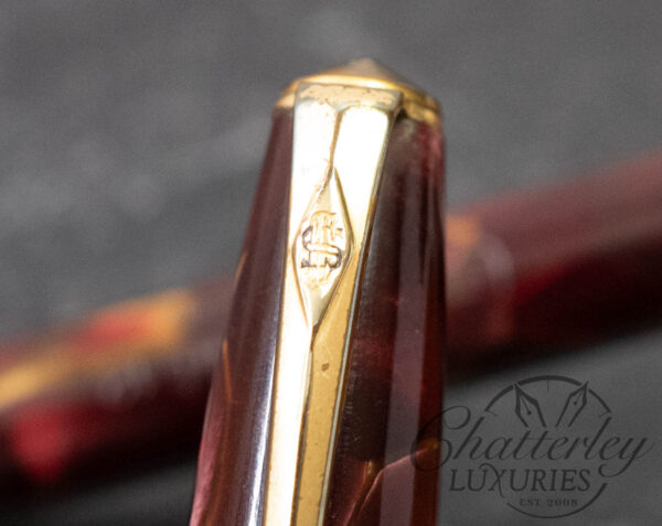 Conway Stewart Model 12 Red Marble Fountain Pen - Image 5
