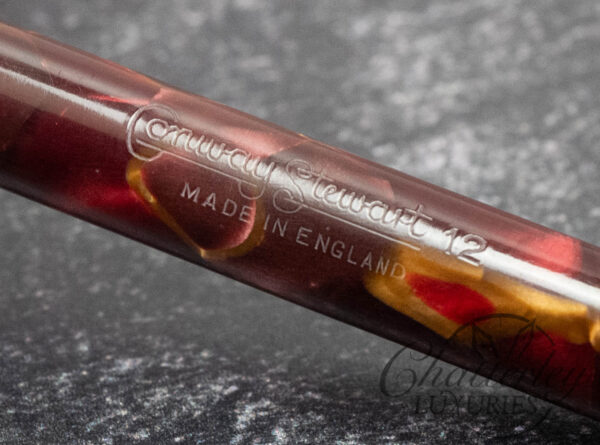 Conway Stewart Model 12 Red Marble Fountain Pen - Image 4