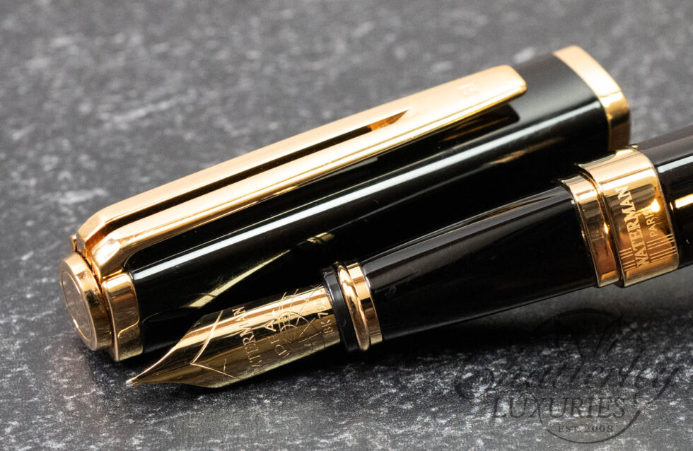 Waterman Exception Black and Gold Fountain Pen