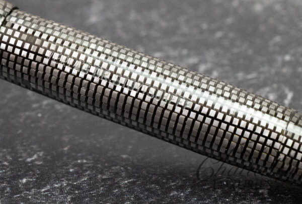 Soennecken 222 Superior Silver Grey Lizard Vintage Celluloid Fountain Pen - Image 5