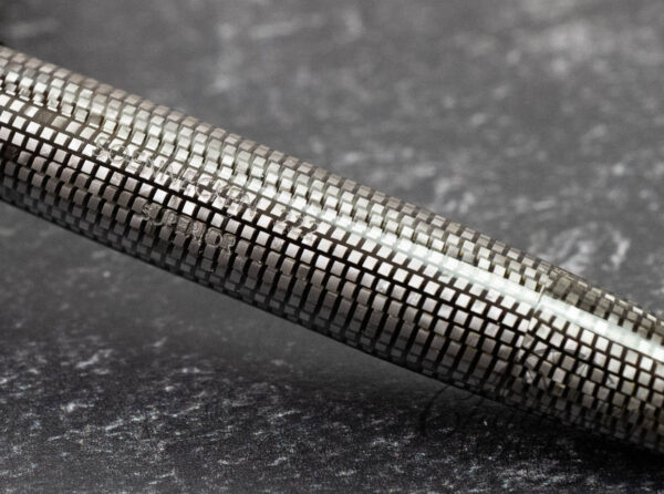 Soennecken 222 Superior Silver Grey Lizard Vintage Celluloid Fountain Pen - Image 4