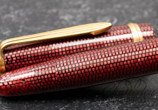 Soennecken 222 Extra Red Lizard Vintage Celluloid Fountain Pen - Image 6