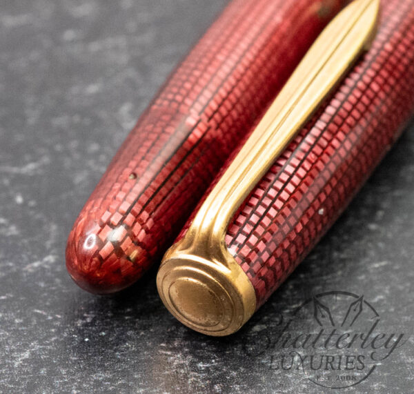 Soennecken 222 Extra Red Lizard Vintage Celluloid Fountain Pen - Image 5