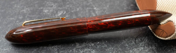 Oldwin Torpedo Arco Brown Spina (Fish Bone Pattern) Limited Edition Fountain Pen LE #1/44 - Image 3