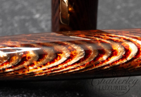 Oldwin Torpedo Arco Brown Spina (Fish Bone Pattern) Limited Edition Fountain Pen LE #1/44 - Image 6