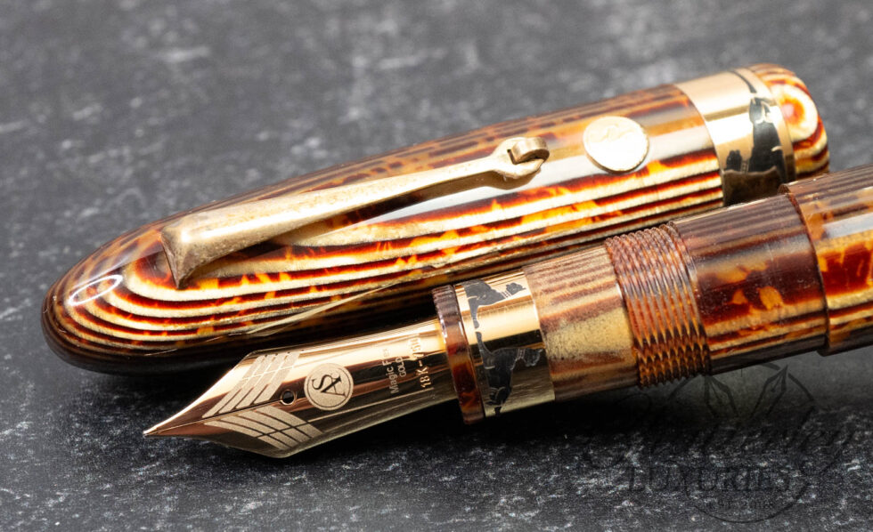 Armando Simoni Club Oversized Bespoke Ogiva Extra Arco Bronze PANTERA " Art Nouveau " Fountain Pen