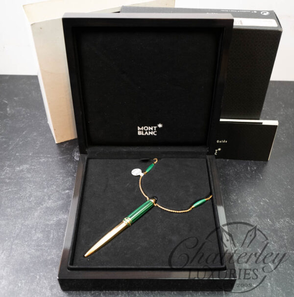 Montblanc Meisterstück Solitaire Malachite Homage à Wolfgang A. Mozart Ballpoint Pen & Chain - Image 8