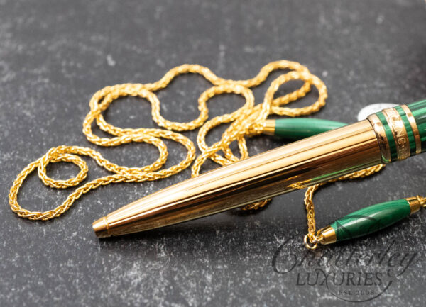 Montblanc Meisterstück Solitaire Malachite Homage à Wolfgang A. Mozart Ballpoint Pen & Chain - Image 6
